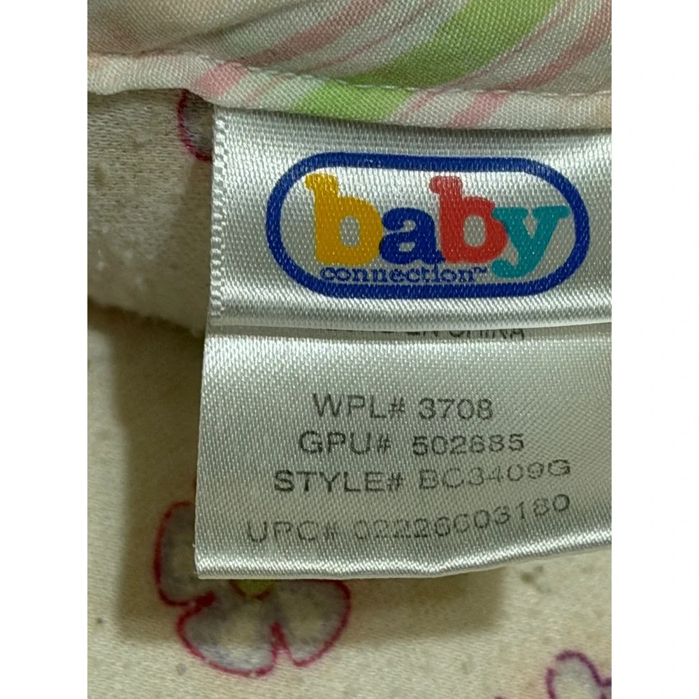 Baby Connection Pink Fleece Blanket Flower Butterfly Bee Gingham Trim BC3409G